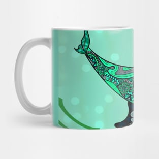 Green Whale Mug